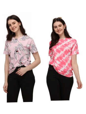 BUY NOW EXCLUSIVE COMBO OF 2 OVERSIZE T-SHIRT FOR WOMEN BY SHRIEZ