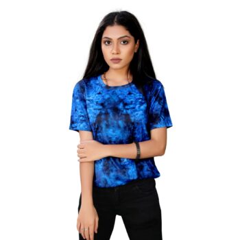 BEAUTIFUL SHRIEZ OVERSIZED WOMEN T-SHIRT BLUE BY SHRIEZ